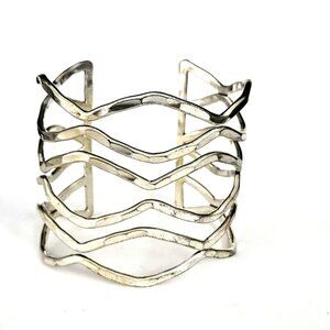 Lucky Brand Silver Tone Wire Cuff Bracelet